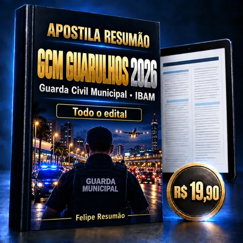Capa da Apostila Resumão GCM Guarulhos 2026