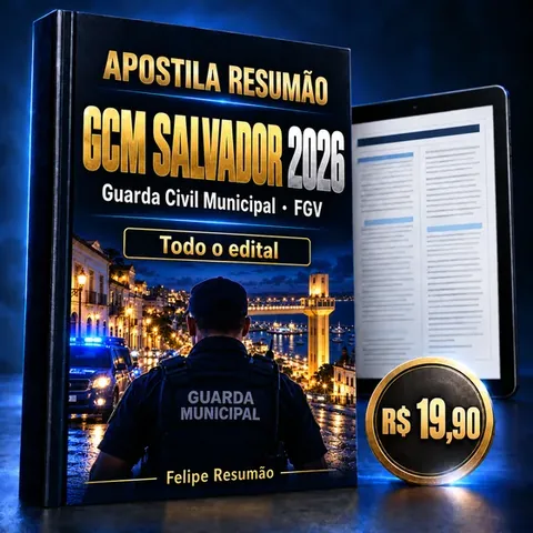 Capa da Apostila Resumão GCM Salvador 2026