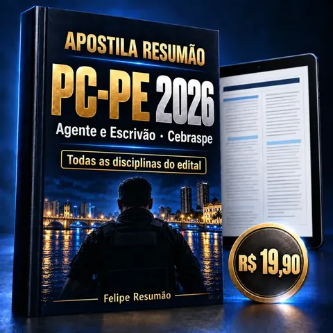 Capa da Apostila Resumão PC-PE 2026