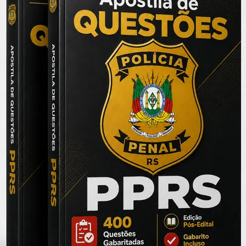 Capa da Apostila de Questões Polícia Penal RS 2026