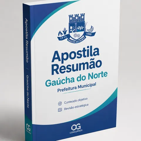 Capa da Apostila Resumão Prefeitura de Gaúcha do Norte 2026
