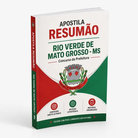 Capa da Apostila Resumão Prefeitura de Rio Verde de MT 2026