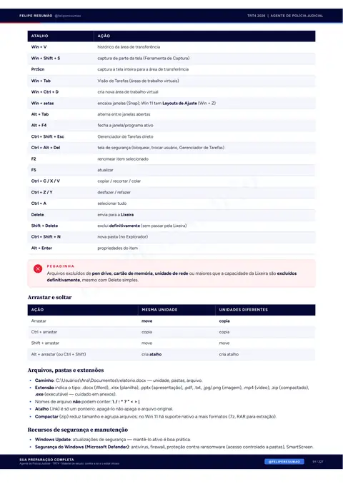 Página 92 da apostila: Noções de Informática, Arrastar e soltar